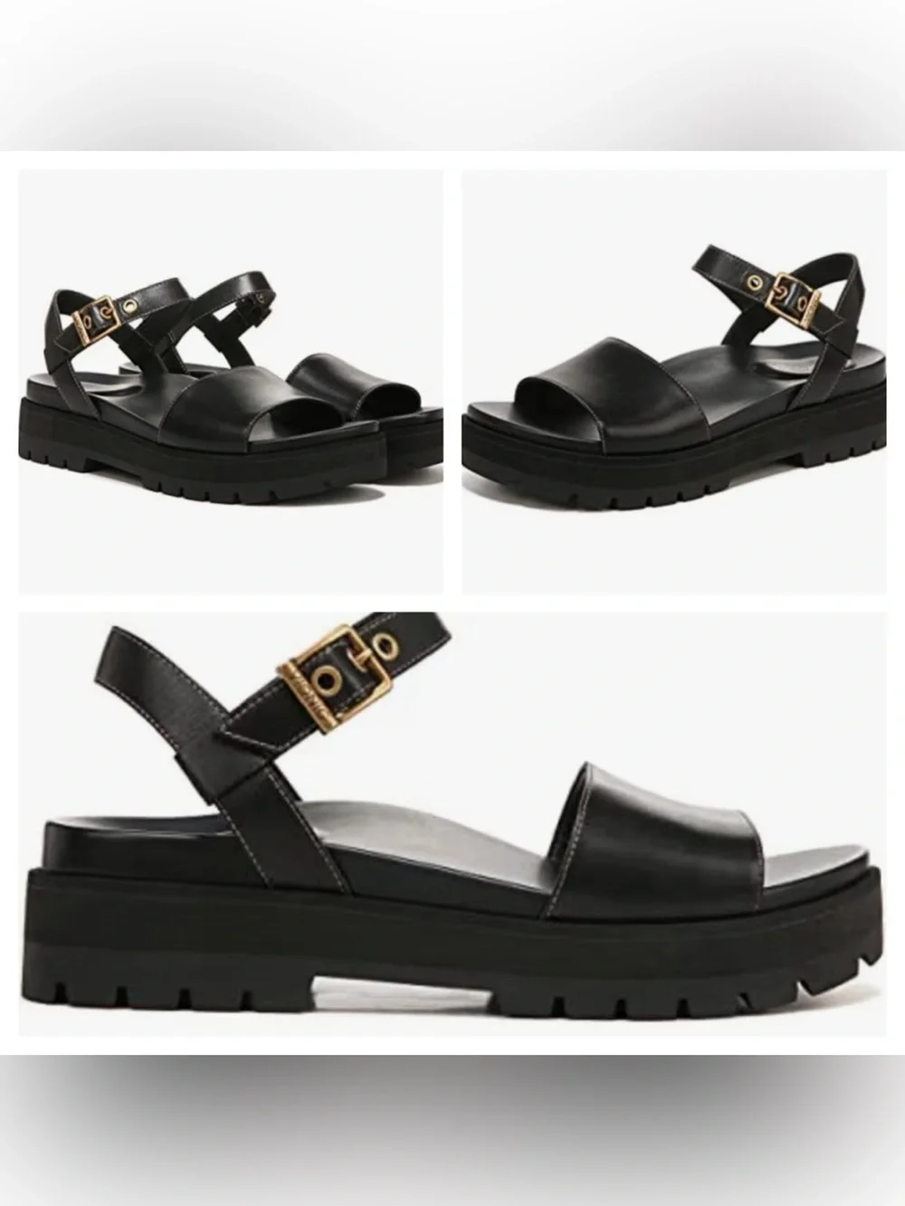 Vionic Women's Onyx Jamie Toe Adusjtable Strap Sandal  Lug-Sole Platform sz 7.5